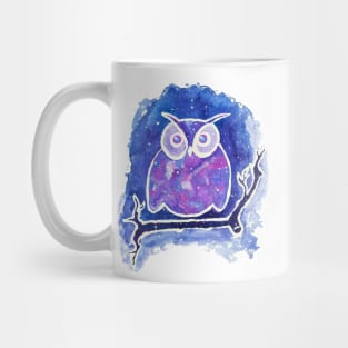 Watercolor Galaxy Owl Mug